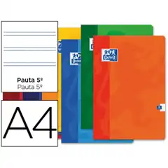 Material LIBRETA ESCOLAR OXFORD 48 H DIN A4 2 RAYAS PAUTA 100100202 49374