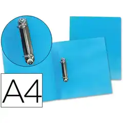Material CARPETA LIDERPAPEL 2 ANILLAS MIXTAS 25 MM 43472 PP A4 AZUL SERIE FROSTY 49848