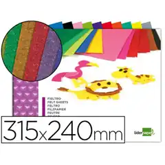Material BLOC TRABAJOS MANUALES LPP FIELTRO 240X315MM 10 HJ COLORES SURTIDOS 50335