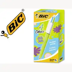 Material BOLIGRAFO BIC CUATRO COLORES FUN AZUL PASTEL 51900 982870