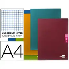 LIBRETA LIDERPAPEL SCRIPTUS A4 48 HJ 90G/M2 CUADRO 4MM CON MARGEN 52158