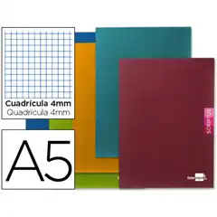 LIBRETA LIDERPAPEL SCRIPTUS A5+ 48 HJ 90GR CUADRO 4MM CON MARGEN 52163 50370