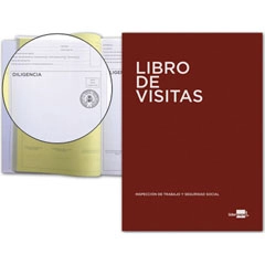 LIBRO LIDERPAPEL A4 100 H REGISTRO DE VISITAS DE LA INSPECCION DE TRABAJO 52257