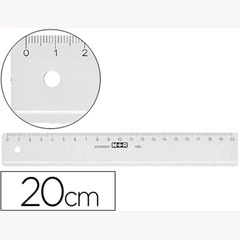 REGLA MOR 20 CM PLASTICO TRANSPARENTE 52837