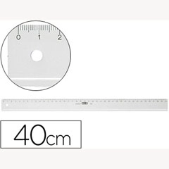 REGLA MOR 40 CM PLASTICO TRANSPARENTE 52839