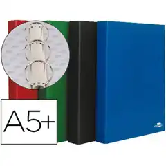 CARPETA DE 4 ANILLAS 25MM REDONDAS LIDERPAPEL 4º CARTON FORRADO PAPER COAT 4 COLORES SURTIDOS 53885