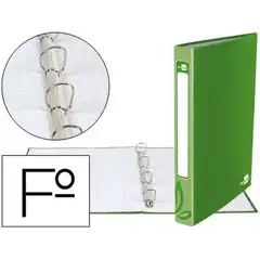 Material CARPETA DE 4 ANILLAS 25MM REDONDAS LIDERPAPEL Fº CARTON FORRADO VERDE 53886