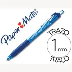 Material BOLIGRAFO PAPER MATE INKJOY 300 RT PUNTA MEDIA TRAZO 1MM RETRACTIL CLIPS METALICO SUJECION CAUCHO COLOR 57034