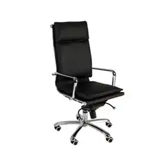 SILLA ROCADA DIRECCION SIMIL PIEL CON BRAZOS METALICOS SISTEMA BASCULANTE 1180X530 MM 57041