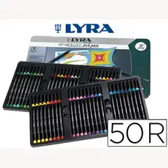 ROTULADOR LYRA HI QUALITY ART PEN CAJA METALICA 50 COLORES SURTIDOS 57057