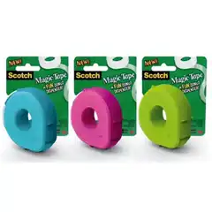 PORTARROLLO SOBREMESA SCOTCH FLIP CON CINTA MAGIC 7,6 MT X 19 MM COLORES SURTIDOS 57096