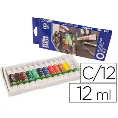 PINTURA OLEO ARTIST CAJA CARTON DE 12 COLORES SURTIDOS TUBO DE 12 ML 57226