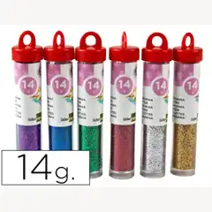 PURPURINA LPP FANTASIA COLORES METALICOS SURTIDOS BOTE DE 14 GR CAJA 24 UDS 58285