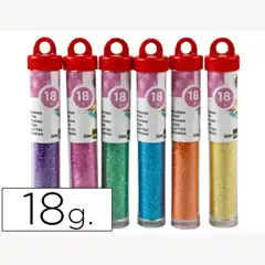 PURPURINA LPP FANTASIA COLORES METALICOS PASTELES BOTE DE 18 GR CAJA 24 UDS 58288