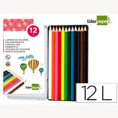 Material LAPICES DE COLORES LPP CAJA METALICA DE 12 COLORES 58552