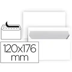 SOBRE LIDERPAPEL N 9 BLANCO COMERCIAL NORMALIZADO 120X176 MM TIRA DE SILICONA PAQ. DE 25 UNIDADES 58639