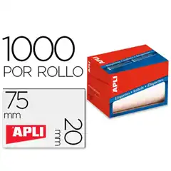 Material ETIQUETA ADHESIVA APLI 1687 TAMAÑO 20X75 MM EN ROLLO DE 1000 UNIDADES APLI REF. 2205 COD. 58775