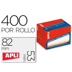 Material ETIQUETA ADHESIVA APLI 1703 TAMAÑO 53X82 MM EN ROLLO DE 400 UNIDADES APLI REF. 2419 COD. 58782