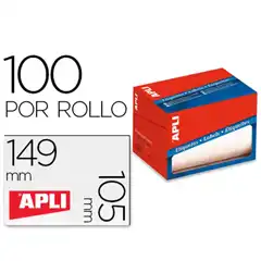 Material ETIQUETA ADHESIVA APLI 1706 TAMAÑO 105X149 MM EN ROLLO DE 100 UNIDADES APLI REF. 25 COD. 58785
