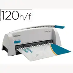 ENCUADERNADORA P/ CANUTILLO FELLOWES STARLET 2 PERFORA 10 HJ TAMAÑO A4 ENCUADERNA HASTA 120 HJ 5727901 58929