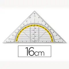 ESCUADRA LPP GEOMETRIA 16 CM PLASTICO CRISTAL 59099