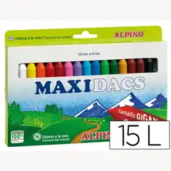 LAPICES DE CERA ALPINO MAXIDACS CAJA DE 15 COLORES SURTIDOS 59671