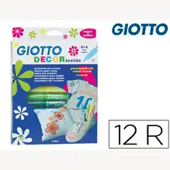 ESTUCHE 12 UNIDADES GIOTTO DECOR TEXTIL 59896 (494900)