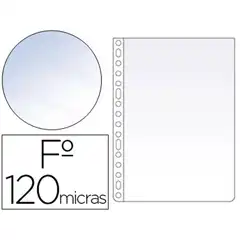 FUNDA MULTITALADRO ESSELTE Fº PP 120 MC CRISTAL CAJA DE 100 UNIDADES 63974