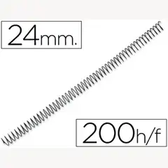 ESPIRAL METALICO Q-CONNECT 56 4:1 24MM 1,2MM CAJA DE 100 UNIDADES 64058