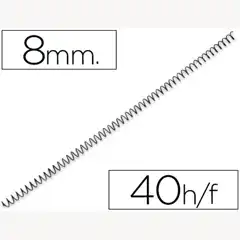 Material ESPIRAL METALICO Q-CONNECT 64 5:1 8MM 1MM CAJA DE 200 UNIDADES 64069