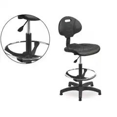 Material TABURETE CON RESPALDO ROCADA REGULABLE EN ALTURA CON ASIENTO Y RESPALDO EN POLIMERO CON TACOS 71899