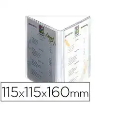 EXPOSITOR SOBREMESA ARCHIVO 2000 CON FORMA PIRAMIDAL EN PLASTICO TRANSPARENTE 115X115X160 MM 71954