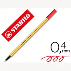 ROTULADOR STABILO PUNTA DE FIBRA POINT 88 ROJO NEON 72011