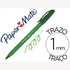Material BOLIGRAFO PAPER MATE INKJOY 100 PUNTA MEDIA TRAZO 1 MM VERDE 72043