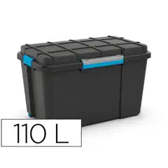 CONTENEDOR PLASTICO CEP SCUBA 110 LITROS 460X445X735 MM CON 4 ASAS Y RUEDAS 72212
