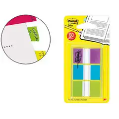 BANDERITAS SEPARADORAS POST-INDEX 680-ROY VERDE AZUL Y VIOLETA DISPENSADOR FUNDA 3X20 72230
