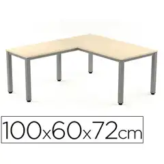 ALA P/ MESA MOBELINEA SERIE ROCK 60X 140 CM IZQUIERDA ACABADO ACACIA OSCURO