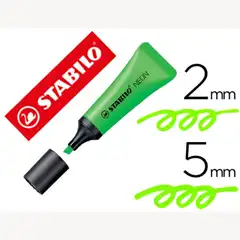 ROTULADOR STABILO FLUORESCENTE 72 VERDE NEON 73500