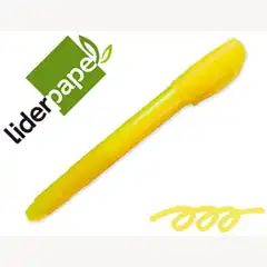 MARCADOR DE CERA GEL LIDERPAPEL FLUORESCENTE AMARILLO 74320