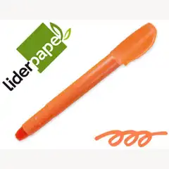 MARCADOR DE CERA GEL LIDERPAPEL FLUORESCENTE NARANJA 74322