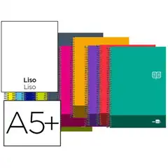 BLOC ESPIRAL LIDERPAPEL 4º DISCOVER TAPA CARTONCILLO 80 H 80G LISO SIN MARGEN COLORES SURTIDOS 74885