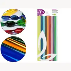 Material PAPEL CELOFAN LPP 50X70 CM 22G/M2 BOLSA DE 10 HJ COLORES SURTIDOS 75030