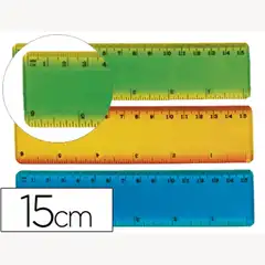 Material REGLA LPP PLASTICO FLEXIBLE DE 15 CM COLORES SURTIDOS 75037