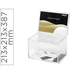 Material BUZON DE SUGERENCIAS ARCHIVO 2000 COLOR CRISTAL TRANSPARENTE 213X213X387 MM 75216