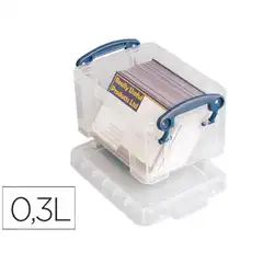 ORGANIZADOR ARCHIVO 2000 PLASTICO TRANSPARENTE CON TAPA0,30 LITROS 65X85X120 MM 75231