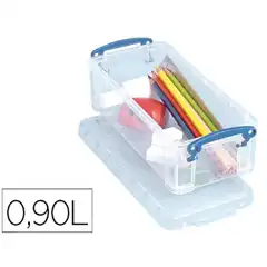 ORGANIZADOR ARCHIVO 2000 PLASTICO TRANSPARENTE CON TAPA0,9 LITROS 70X100X220 MM 75232