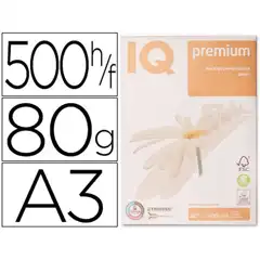 PAPEL FOTOCOPIADORA IQ PREMIUM DIN A3 80 GRAMOS PAQ. DE 500 HJ 75312