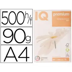 PAPEL FOTOCOPIADORA IQ PREMIUM A4 90 GRAMOS PAQ. DE 500 HJ 75313