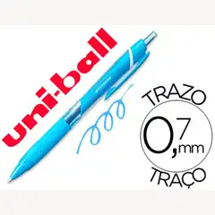 BOLIGRAFO UNI-BALL ROLLER JETSTREAM SXN157C RETRACTIL 0,7 MM COLOR AZUL CLARO 75330