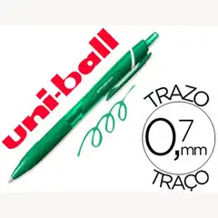 BOLIGRAFO UNI-BALL ROLLER JETSTREAM SXN157C RETRACTIL 0,7 MM COLOR VERDE 75332